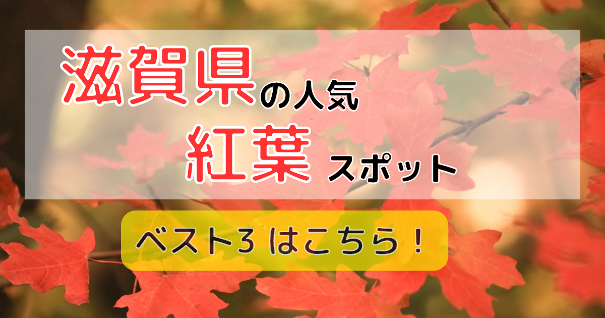 滋賀県の人気紅葉スポット【ベスト3】ここさえおさえておけば間違いなし!