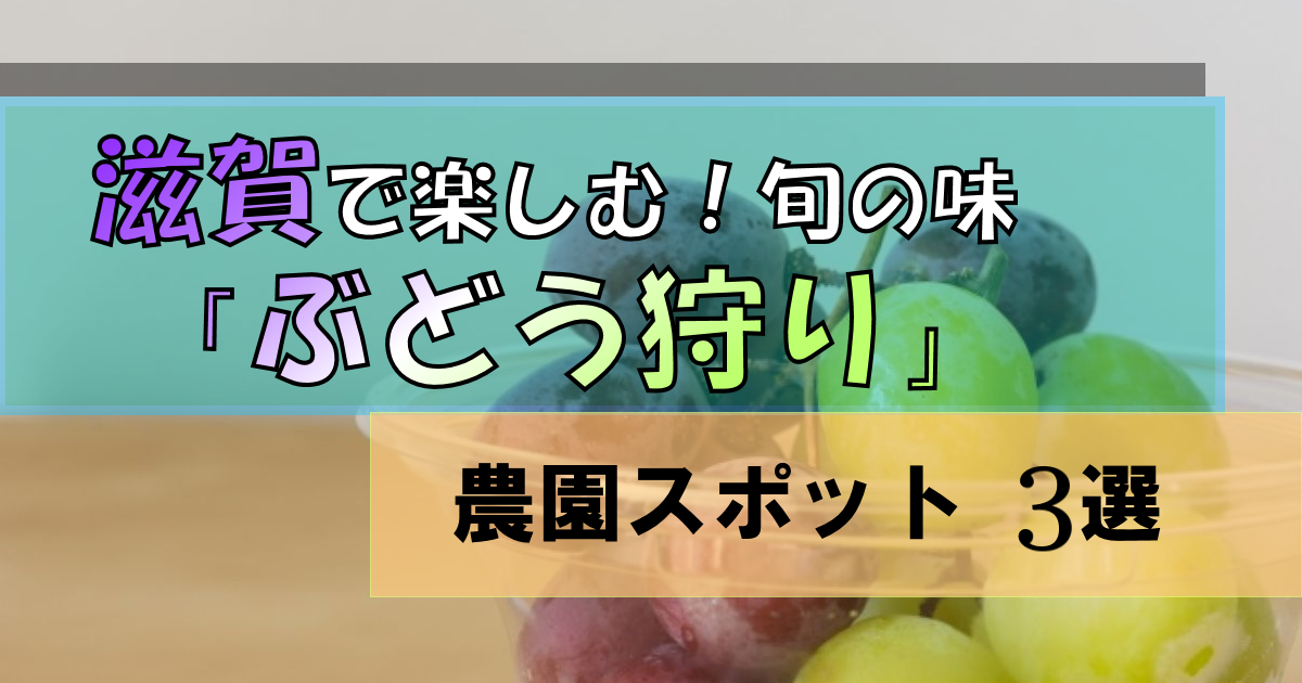 滋賀「ぶどう(葡萄)狩り」を楽しめる農園3選!|夏秋の味覚を収穫体験♪